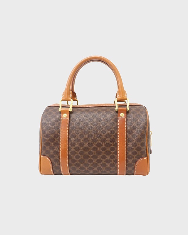 CELINE マカダム柄ブラゾン刻印ボストンバッグ | Hedy