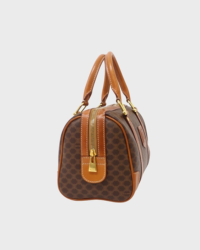 CELINE マカダム柄ブラゾン刻印ボストンバッグ | Hedy