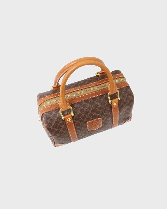 CELINE マカダム柄ブラゾン刻印ボストンバッグ | Hedy