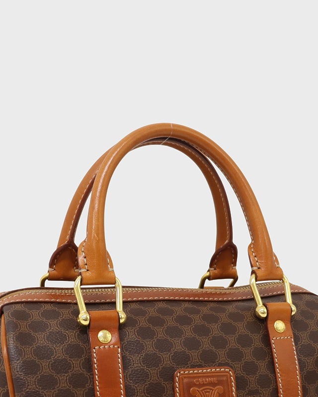 CELINE マカダム柄ブラゾン刻印ボストンバッグ | Hedy