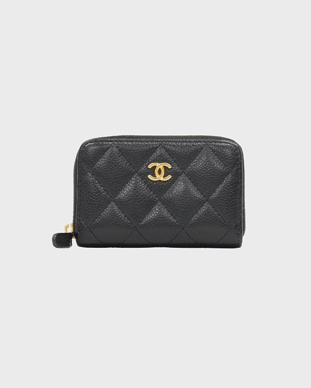 CHANEL キャビアスキンラウンドジップコインケース | Hedy