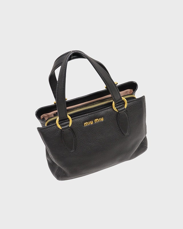 miu miu ロゴヴィッテロカリブレザー2Wayバッグ | Hedy