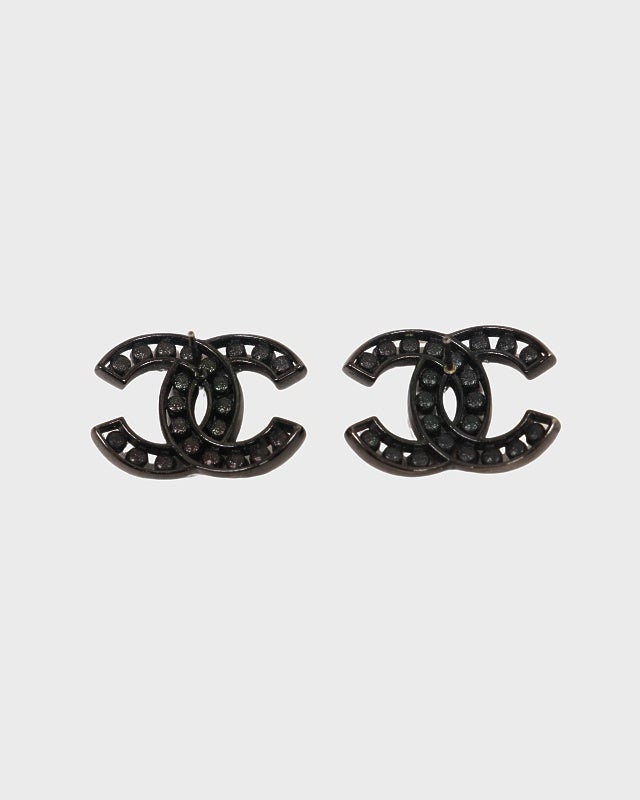 CHANEL COCOラインストーンピアス | Hedy