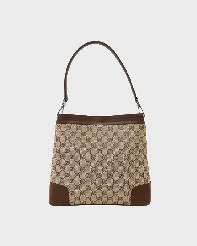 GUCCI インターロッキングGスタッズレザーショルダーバッグ | Hedy