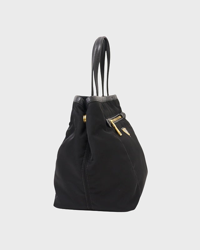 PRADA 三角ロゴ金具ナイロンレザートートバッグ | Hedy