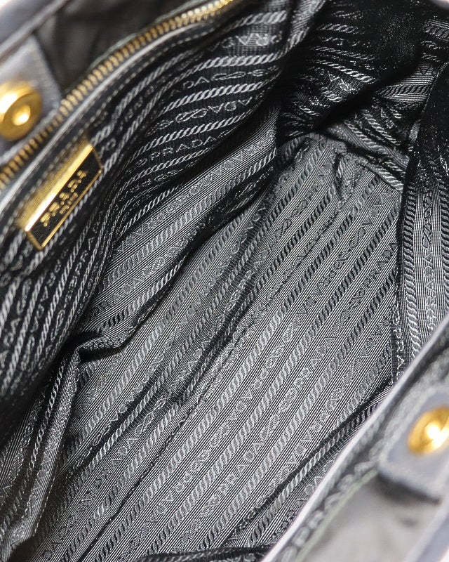 PRADA 三角ロゴ金具ナイロンレザートートバッグ | Hedy