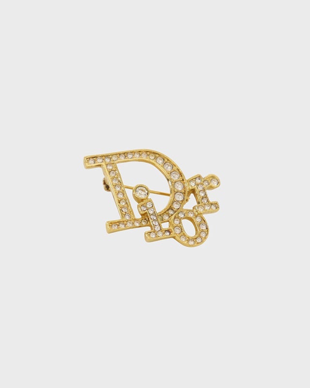 DIOR ロゴラインストーンブローチ | Hedy DIOR ロゴラインストーンブローチ | Hedy