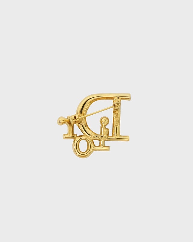DIOR ロゴラインストーンブローチ | Hedy