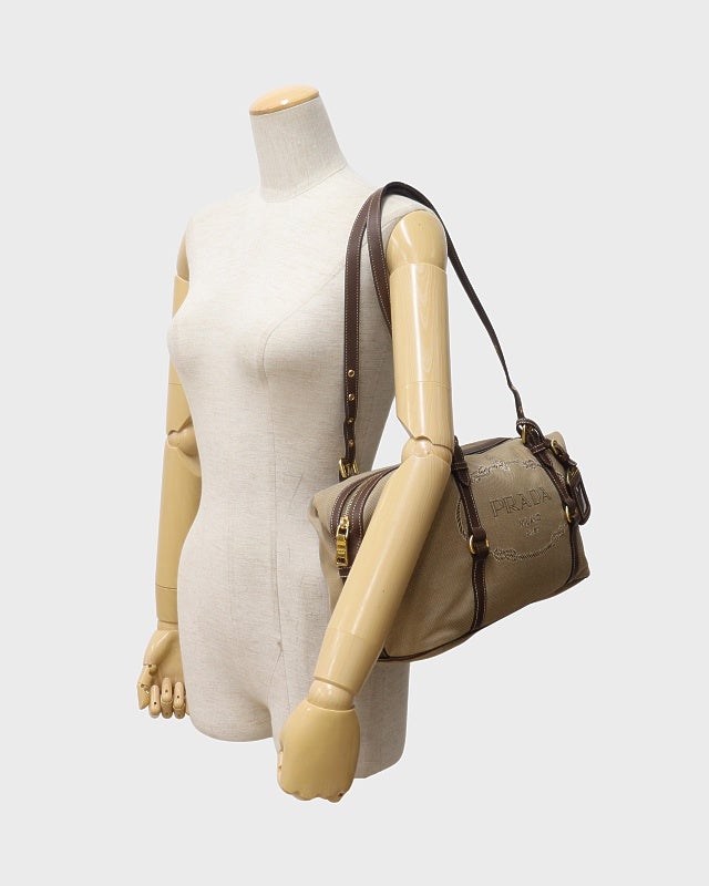 PRADA ロゴジャガードミニボストンバッグ | Hedy