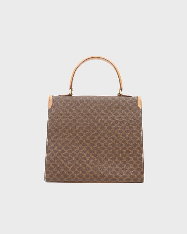 CELINE マカダム柄ガンチーニ金具ハンドバッグ | Hedy