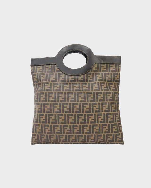 FENDI ズッカ柄 タンクトップ ベスト 42 ヴィンテージ グレー 美品 フェンディベスト ジレ ズッカ柄 ズッキーニ ユニセックス 90s