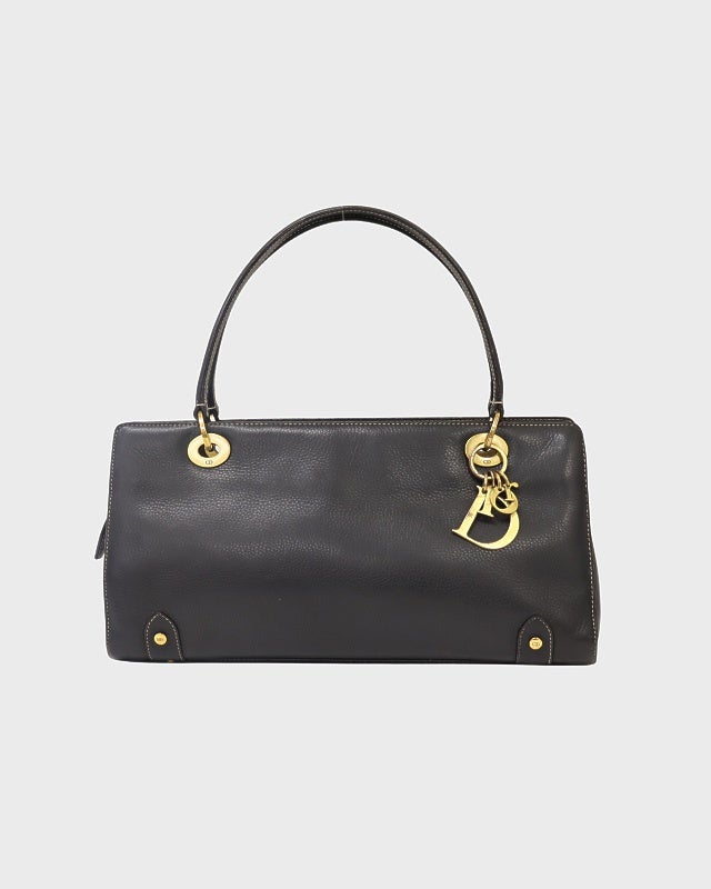 DIOR ロゴチャームレザーハンドバッグ | Hedy