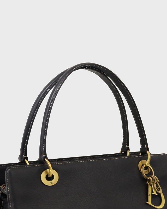 DIOR ロゴチャームレザーハンドバッグ | Hedy