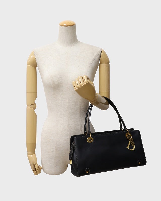 DIOR ロゴチャームレザーハンドバッグ | Hedy
