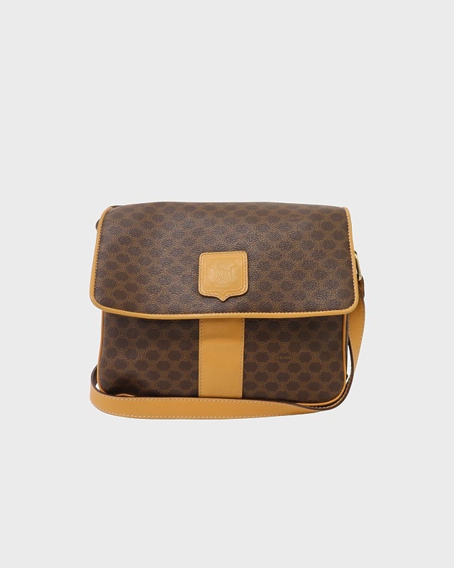 CELINE マカダム柄ブラゾン刻印ショルダーバッグ | Hedy
