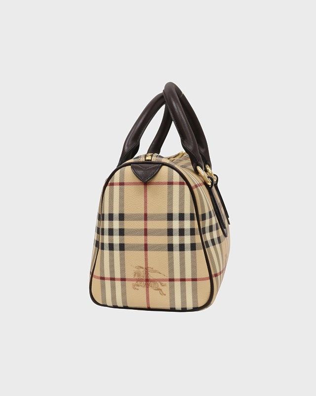BURBERRY ボストンバッグ チェック柄 BURBERRY チェック柄ボストンバッグ | Hedy