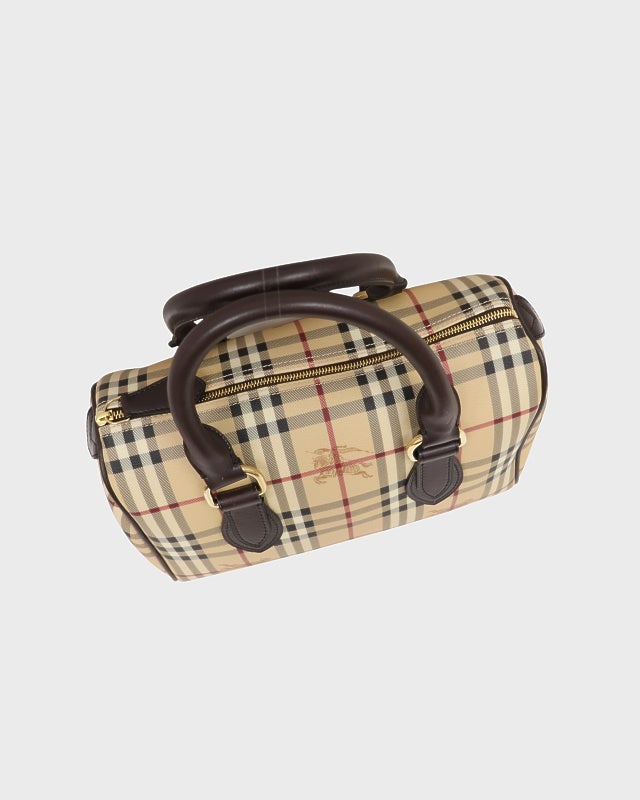 BURBERRY チェック柄ボストンバッグ | Hedy