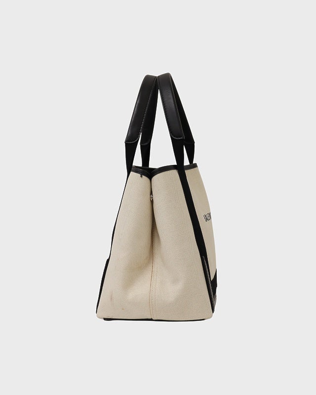 BALENCIAGA ベージュ ネイビー ハンドバッグ バレンシアガ ネイビーカバスM 白/黒/ベージュ系 レディース メンズ