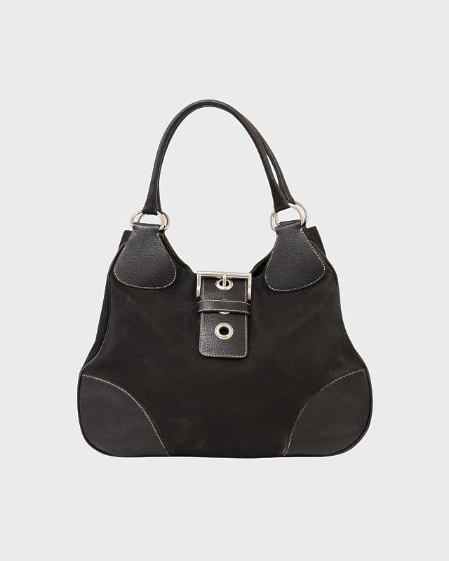 PRADA プラダ ロゴ エンボス 刻印 レザー 本革 ショルダー 31859 プラダ PRADA ☆ロゴエンボスレザーショルダーバッグ- SACCA IN PELLE
