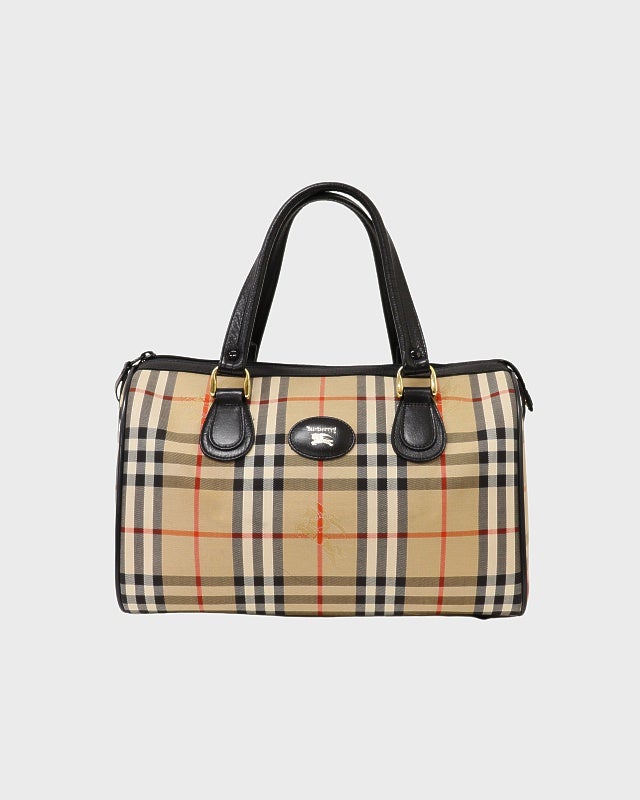 Burberry チェック柄 ミニボストン BURBERRY チェック柄ボストンバッグ | Hedy