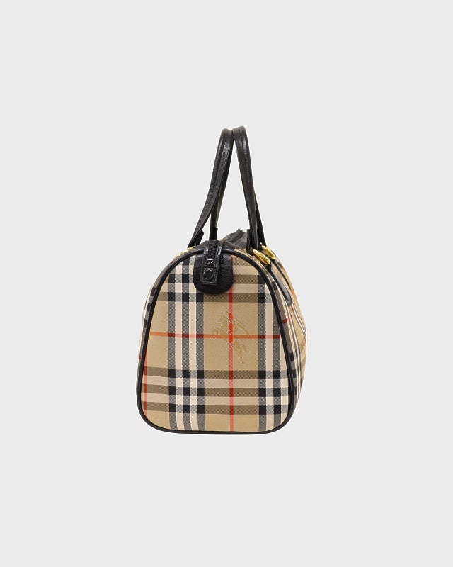 Burberry チェック柄 ミニボストンバッグ バーバリー ノバチェック柄 ミニボストンバッグ ノヴァチェック