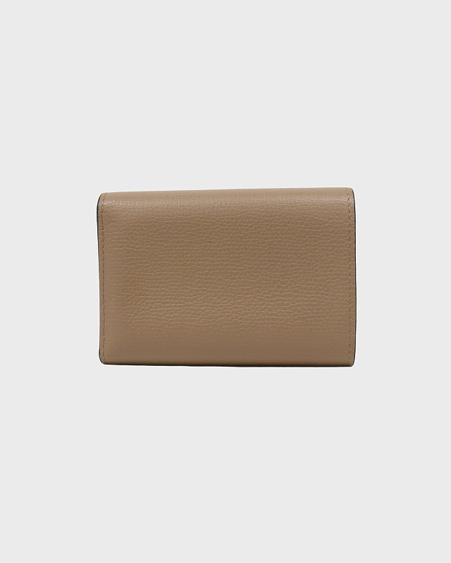 【超極美品】LOEWE トライフォールド　コンパクトウォレット　ベージュ LOEWE（ロエベ） アナグラム トライフォールドウォレット コンパクト