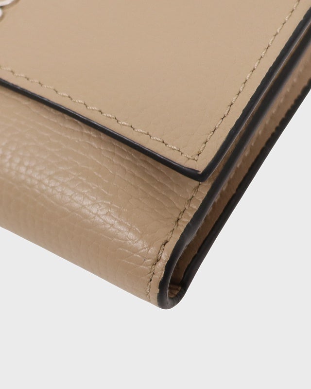 【超極美品】LOEWE トライフォールド　コンパクトウォレット　ベージュ LOEWE トライフォールドコンパクトウォレット | Hedy