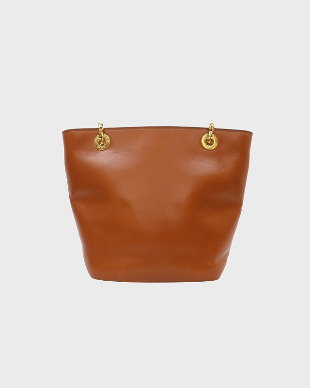 CELINE サークルロゴ金具レザートートバッグ | Hedy