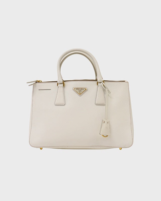 PRADA 三角ロゴサフィアーノレザーハンドバッグ | Hedy