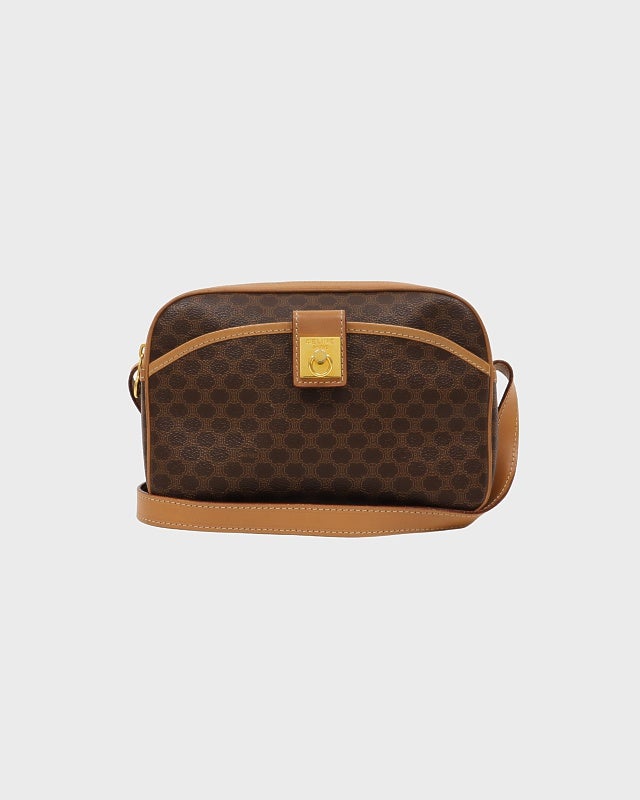 CELINE マカダム柄ガンチーニ金具ショルダーバッグ | Hedy