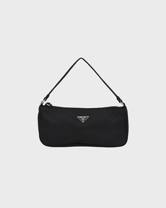PRADA ショルダーバッグ ウエスト 2way ナイロン 三角ロゴ 黒 PRADA 三角ロゴ金具ナイロンワンショルダーバッグ | Hedy
