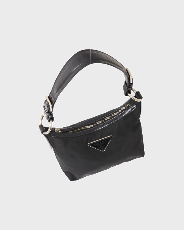 PRADA 三角ロゴ金具ナイロンレザーワンショルダーバッグ | Hedy