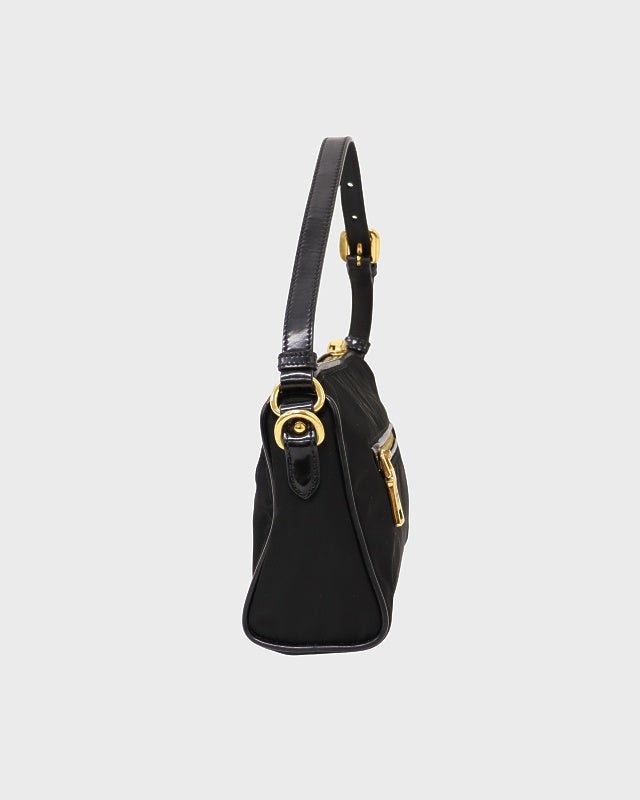 PRADA 三角ロゴ金具ナイロンレザーワンショルダーバッグ | Hedy