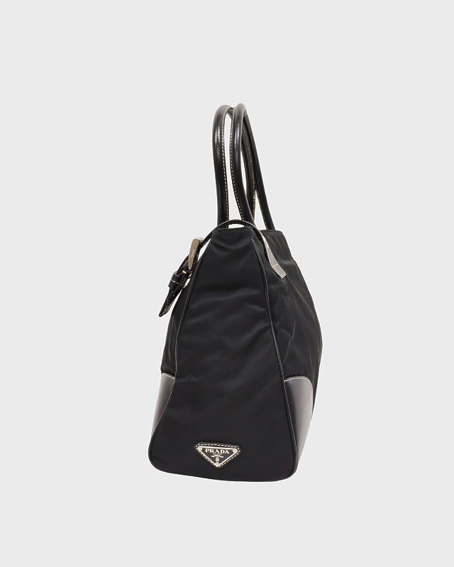 ⭐️最終お値下げしました⭐️PRADA⭐️ 黒 レザー ビジネストートバッグ　三角ロゴ プラダ レザー 三角プレートロゴ ショルダー トート バッグ ブラック