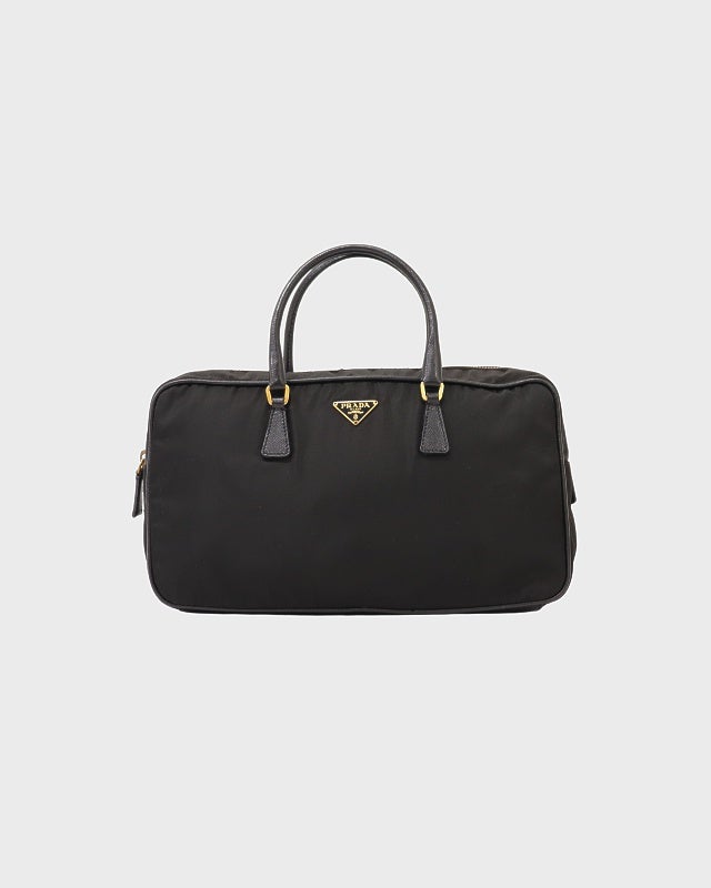 ⭐️最終お値下げしました⭐️PRADA⭐️ 黒 レザー ビジネストートバッグ　三角ロゴ 三角ロゴレザートートバッグ ブラック ヴィンテージ|プラダ PRADA
