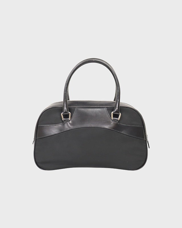 PRADA 三角ロゴ金具ナイロンレザーハンドバッグ | Hedy