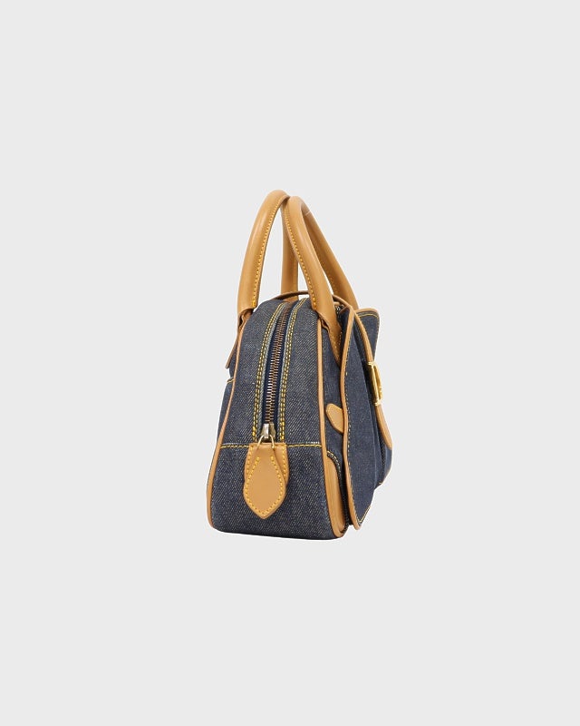 Christian Dior ディオール ダブルサドル ハンドバッグ デニム DIOR サドルダブルデニムハンドバッグ | Hedy