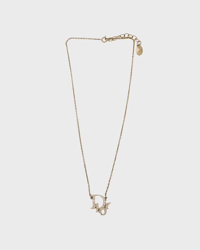 DIOR ロゴラインストーンネックレス | Hedy