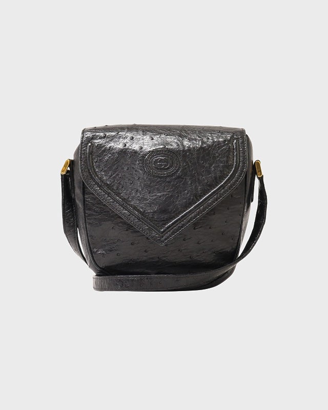 GUCCI オーストリッチレザーショルダーバッグ | Hedy
