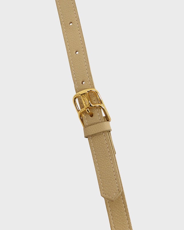 YSL ロゴステッチレザーショルダーバッグ | Hedy