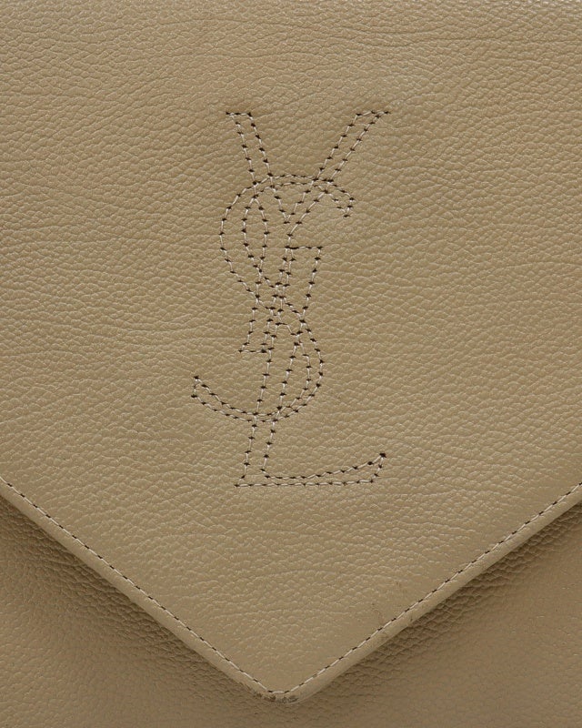 YSL ロゴステッチレザーショルダーバッグ | Hedy