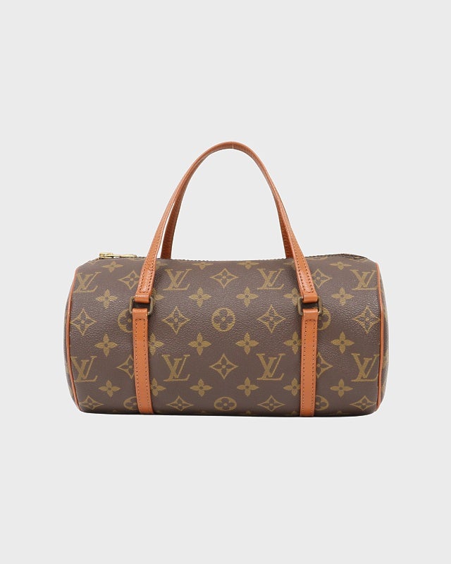 【名品】Louis Vuitton　パピヨン　ハンドバッグ　ミニバッグ ルイヴィトンミニパピヨン 19cm 14145 ブラウン レディース モノグラム