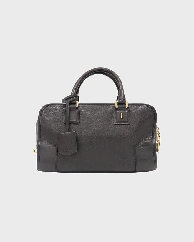 ロエベ　ボストンバッグ LOEWE - ロエベ ボストンバッグ アナグラム キャンバス LOEWE 黒 旅行