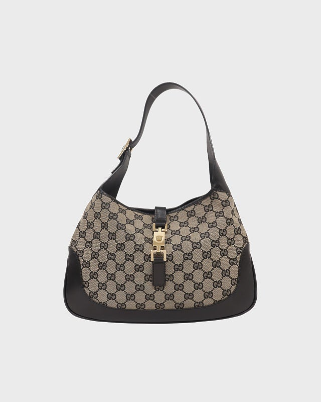 GUCCI ワンショルダー ニュージャッキー レザー ブラック GUCCI GGジャッキーワンショルダーバッグ | Hedy