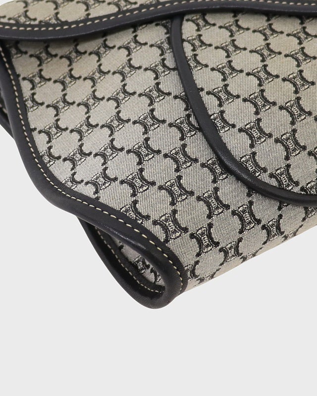 CELINE マカダム柄キャンバスワンショルダーバッグ | Hedy