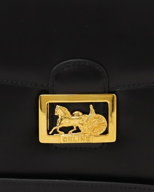 CELINE 馬車金具レザーショルダーバッグ | Hedy