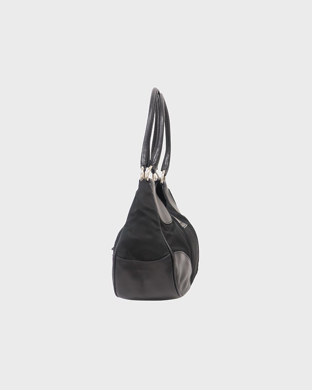 PRADA 三角ロゴ金具ナイロンレザーハンドバッグ | Hedy