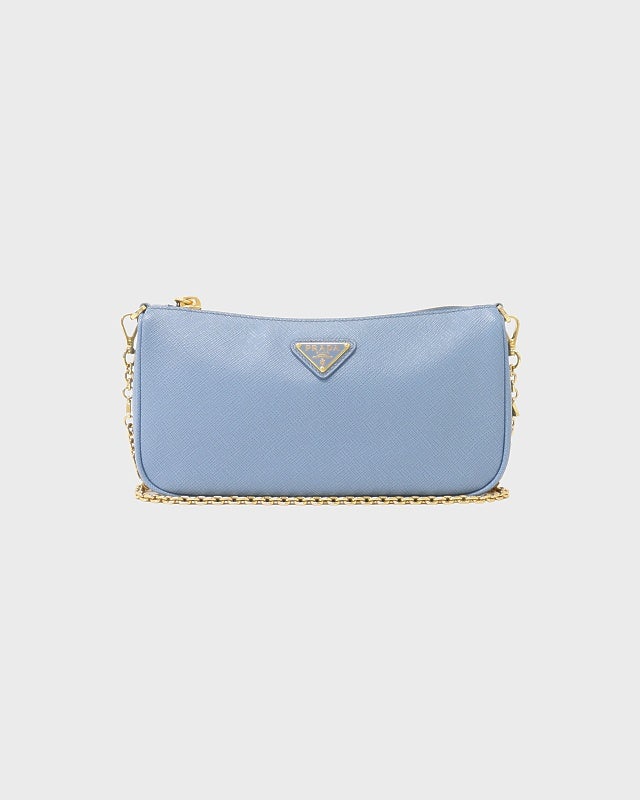 PRADA 三角ロゴ金具サフィアーノレザーチェーンショルダーバッグ | Hedy