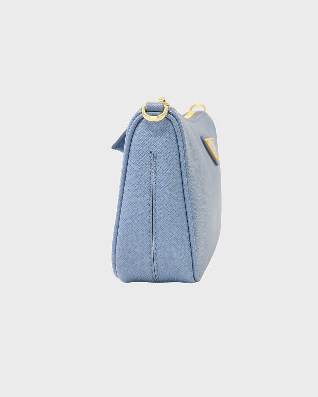 PRADA 三角ロゴ金具サフィアーノレザーチェーンショルダーバッグ | Hedy