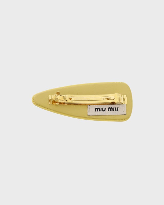 miu miu パテントレザー ヘアクリップ | Hedy